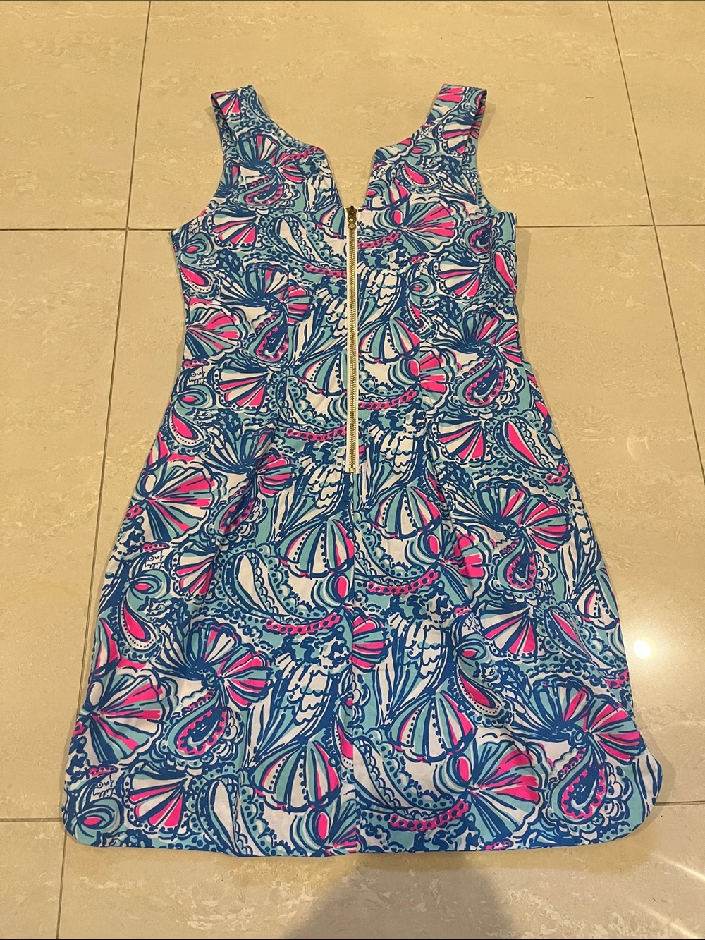 Lilly Pulitzer for Target Sleeveless Printed Mini Dress with White Lace Panel - Picture 2 of 3